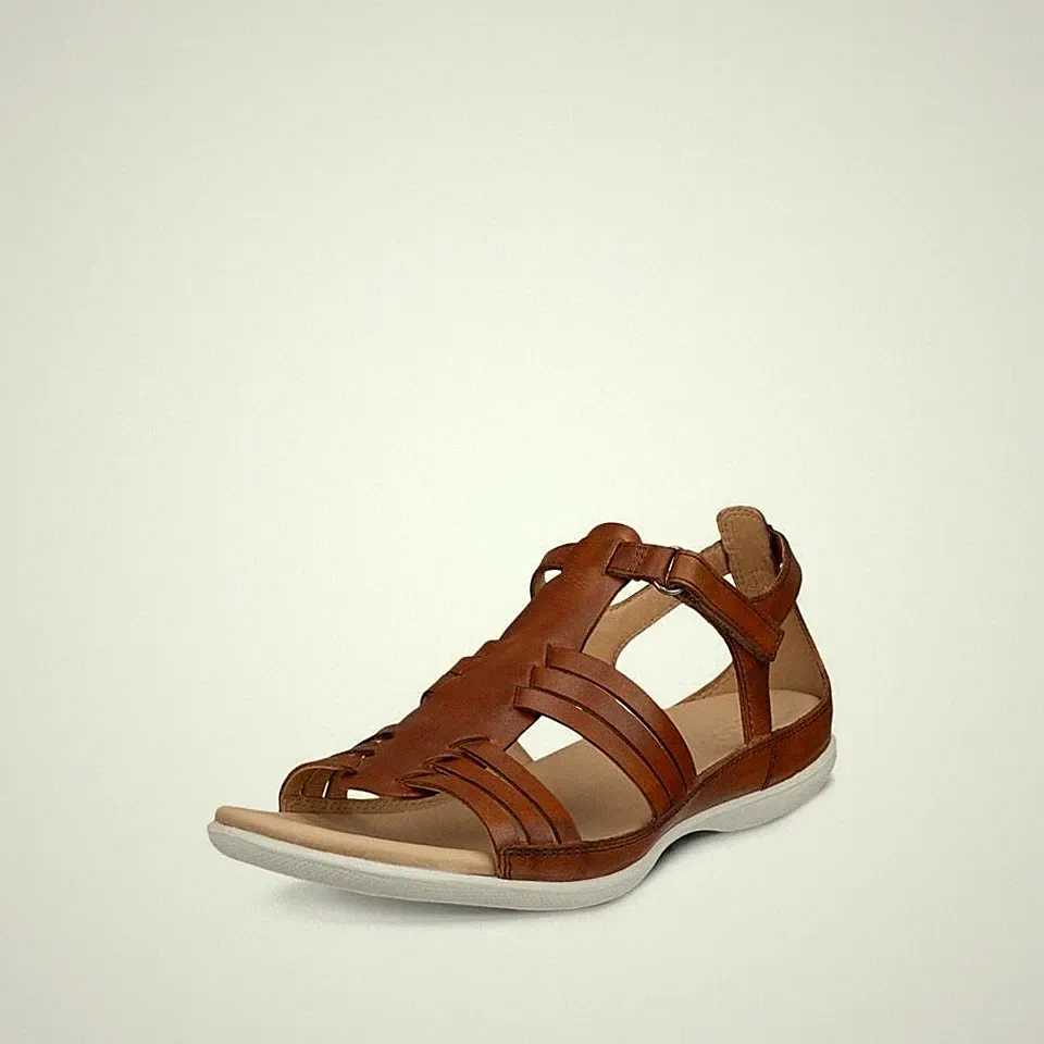 Ecco Damen Sandalen Flash Women Roman elegant braun saddle Leder