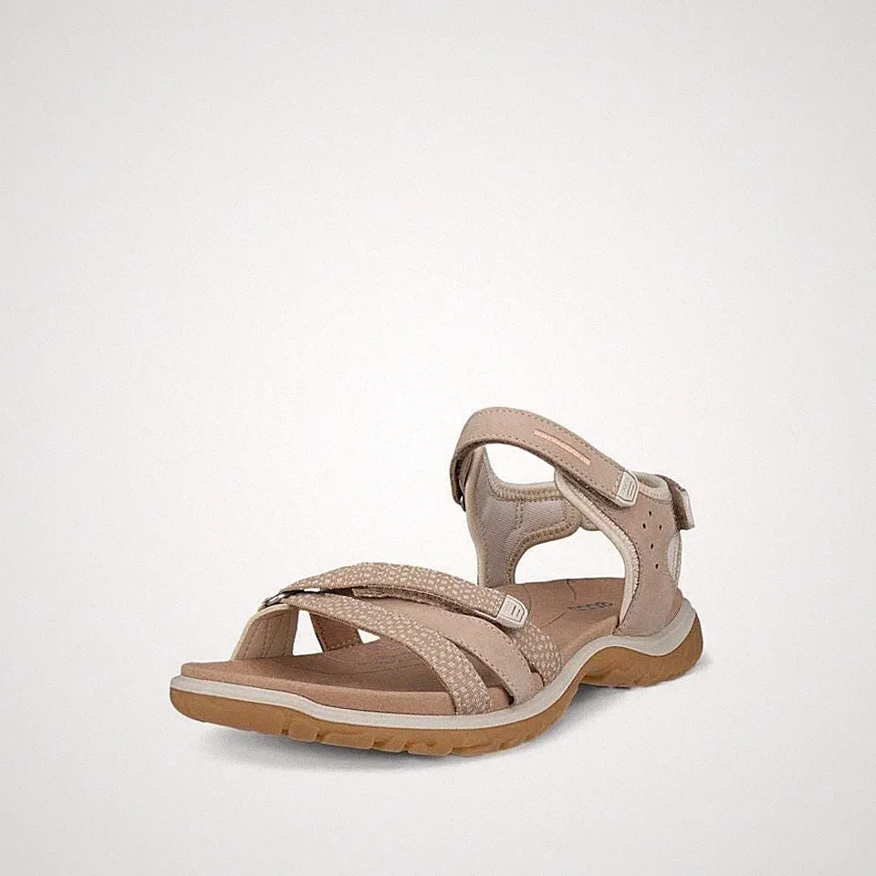 Ecco Damen Sandalen Offroad Roam W beige nude limestone Leder Textil 853303