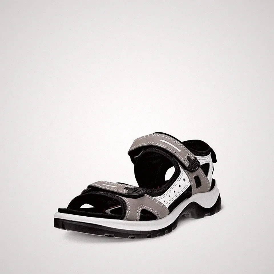 Ecco Damen Sandalen Trekkingsandalen Offroad Yucatan Women titanium grau Leder