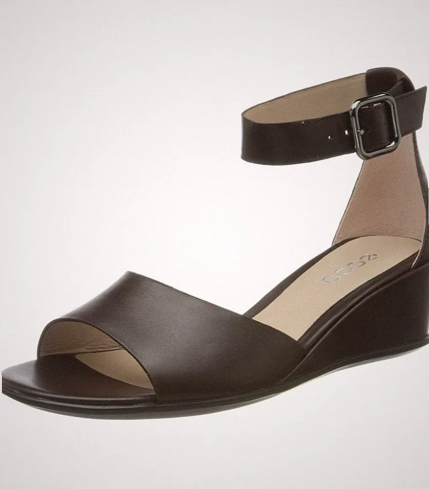 ECCO Frauen Shape 35 Wedged Keilabsatz Leder Sandalen braun Grösse 41 wedge