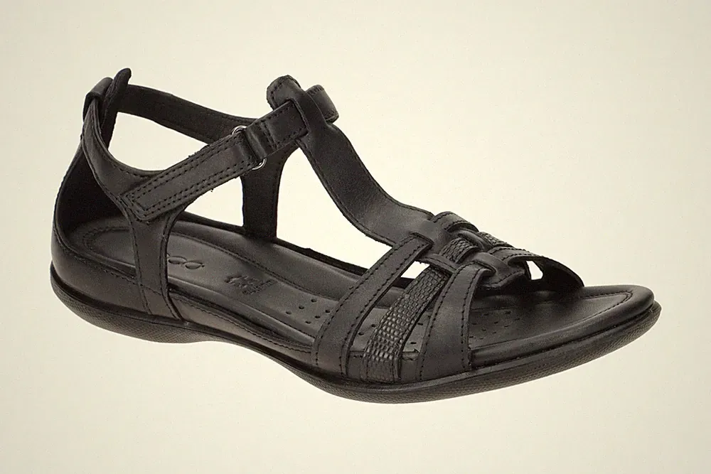 Ecco Schuhe FLASH schwarz Damen Sandalette Riemchen Sandalen 24087353859 NEU