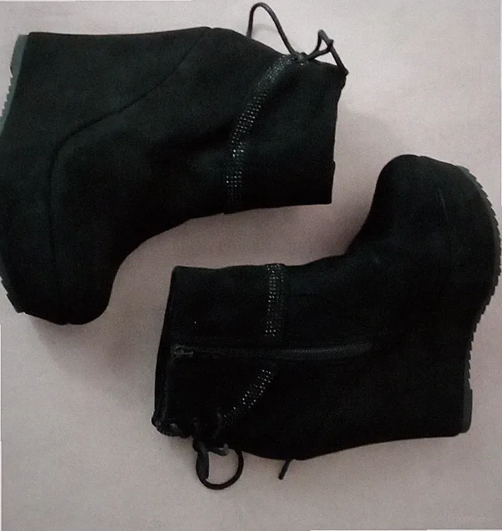 EDEL Jenny Fairy Stiefel Gr. 36 SCHWARZ Stiefelette Boots VERSTECKTER ABSATZ X4