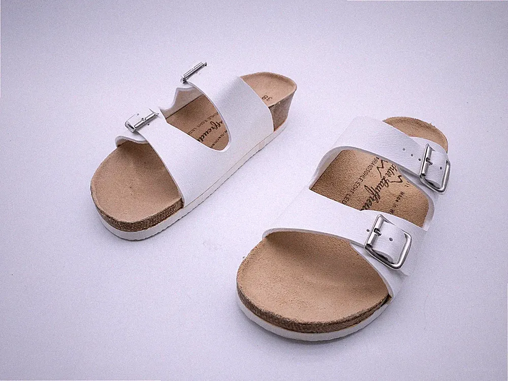 Eichler Damen Pantolette Sandale Sandalette Weiß Leder Gr. 38 EU Art. 41650-10