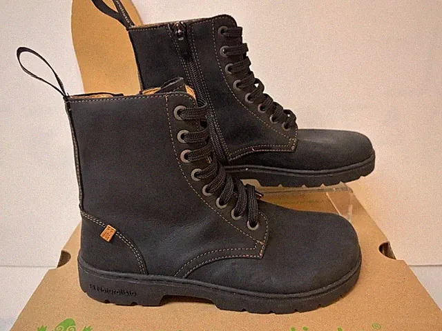El Naturalista Damen BARFUSS SCHNÜRBOOTS Gr. 37 "Neu" SCHWARZ MIT LOSER EINLAGE