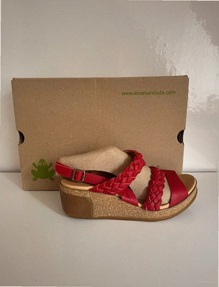 El Naturalista Damen Sandalen Leder Rot Gr. 39 Neu