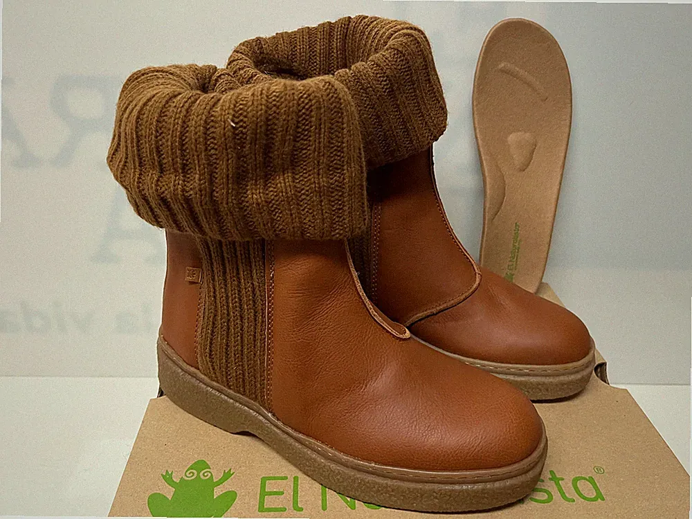 El Naturalista Damen STIEFELLETTE Gr. 37 "Neu" IN BRAUN MIT LOSER EINLAGE