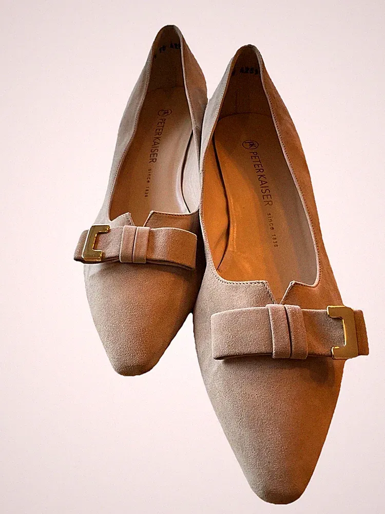 Elegante Damen Peter Kaiser Pumps Wildleder Hellbeige Gr. 42 | Absatz 5cm
