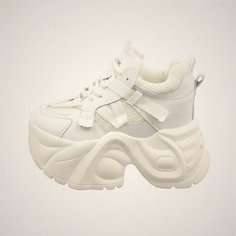 Erhöhende Dad-Schuhe, 12cm Sohle, entspannt, für kleine Frauen
