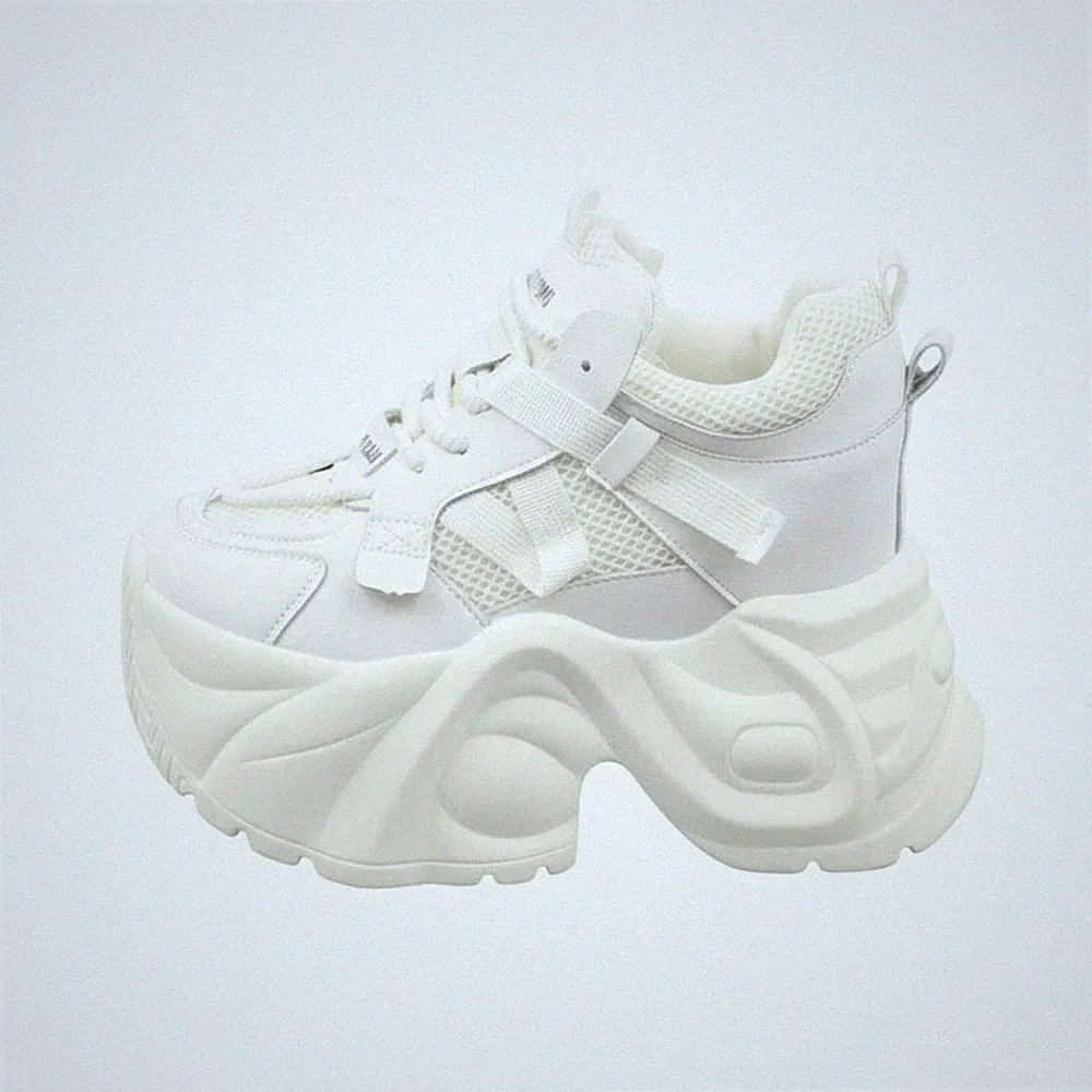 Erhöhende Dad-Schuhe, 12cm Sohle, entspannt, Herbst Winter