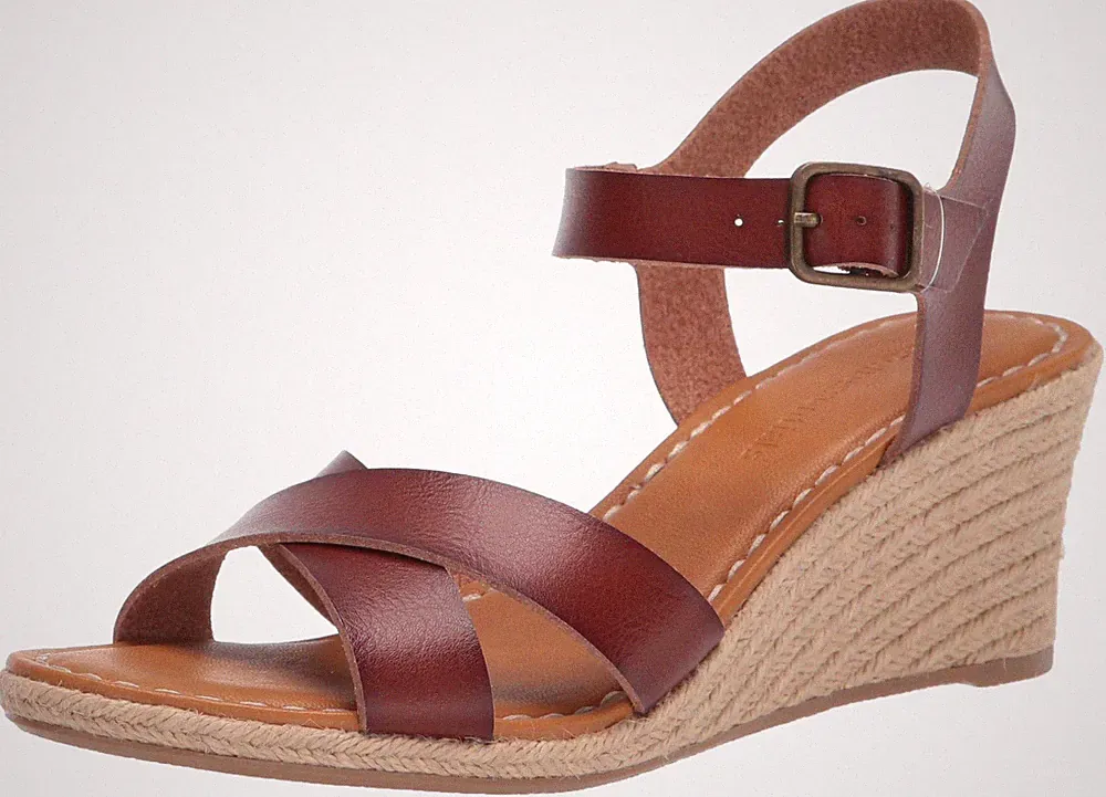 Espadrille-Sandale Damen 43 EU Braun Keilabsatz Amazon Essentials