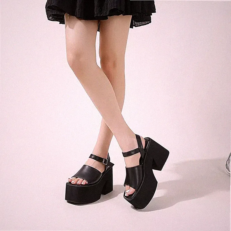 Espadrilles Sandalen Keilabsatz 10 cm Plateau schwarz Kunstleder 75251