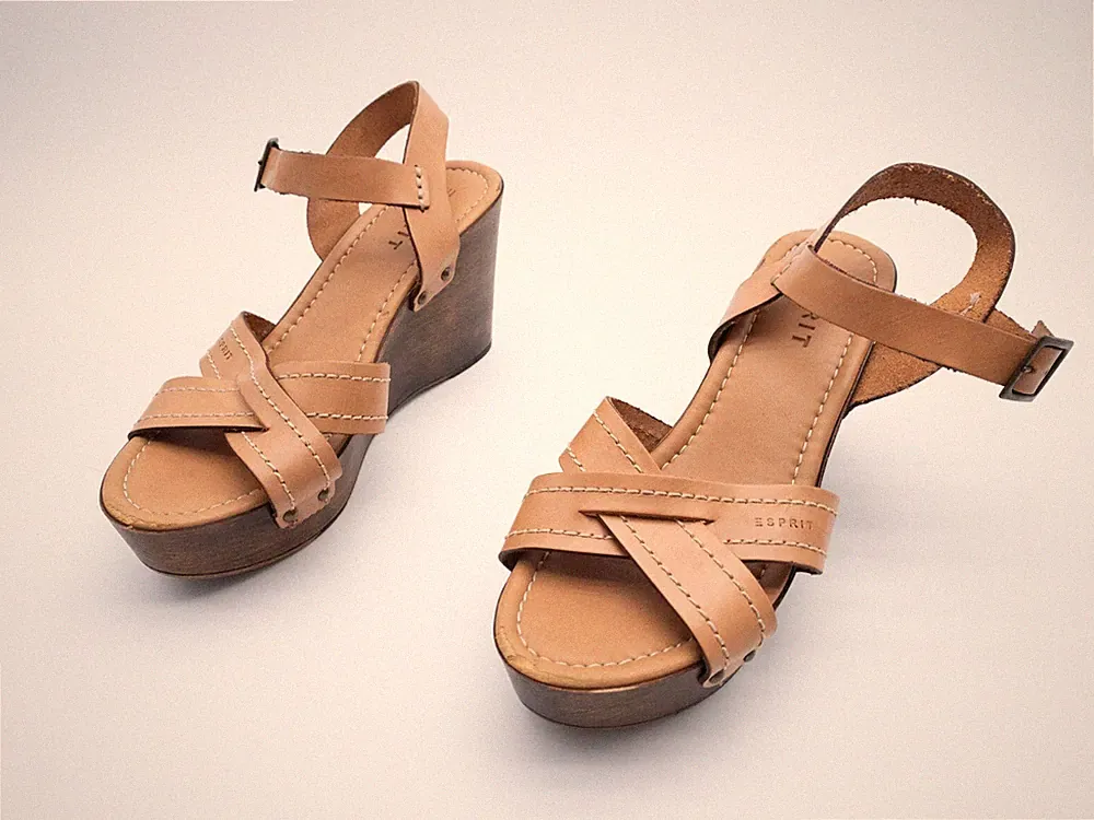 ESPRIT Damen Sandalette Sommerschuh Absatzschuh Halbschuh Gr 41 EU Art 24973-55