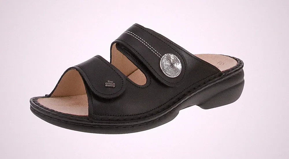 Finn Comfort 02550-014099 Sansibar - Damen Schuhe offene Schuhe - Schwarz