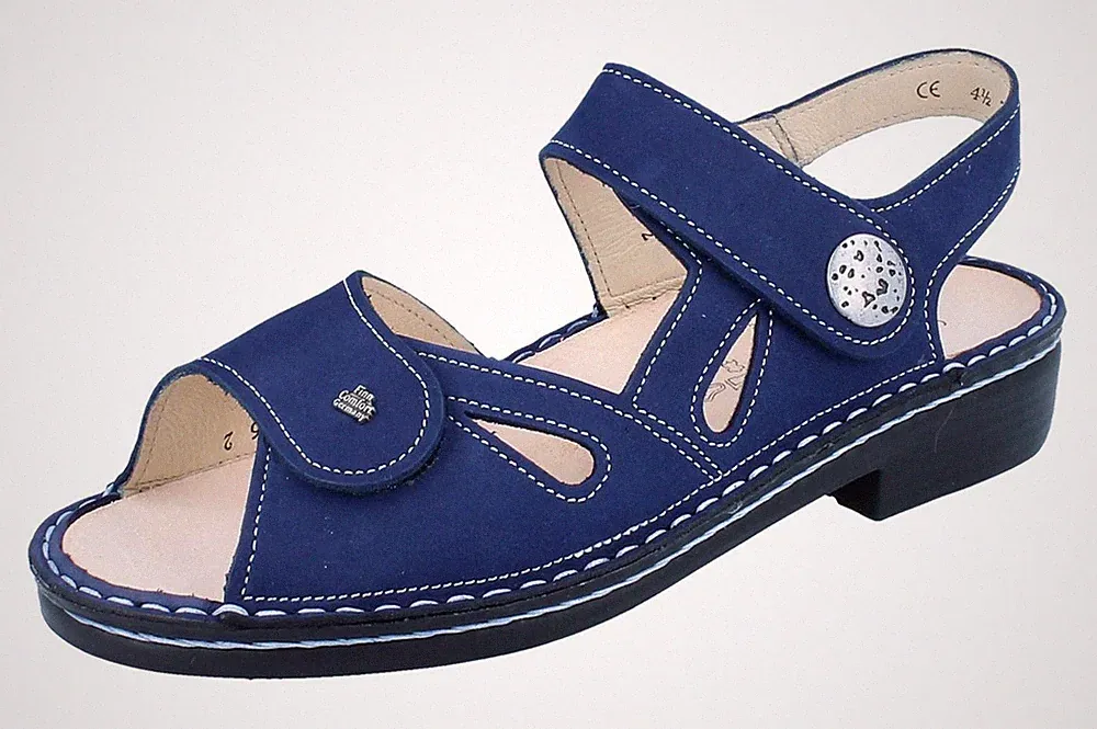 FINN COMFORT Costa Damen Sandale blau Nubukleder