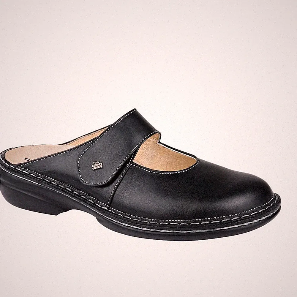Finn Comfort Damen Clogs in Schwarz