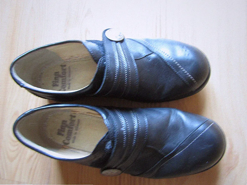 FINN COMFORT Halbschuhe 38,5 Leder Echtleder für Einlagen schwarz, ohne Einlagen