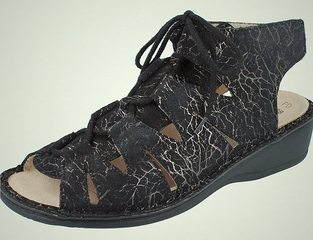 FINN COMFORT Malaga Damen Sandale grau Nubukleder