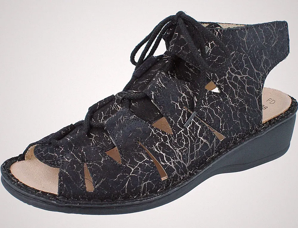 FINN COMFORT Malaga Damen Sandale grau Nubukleder