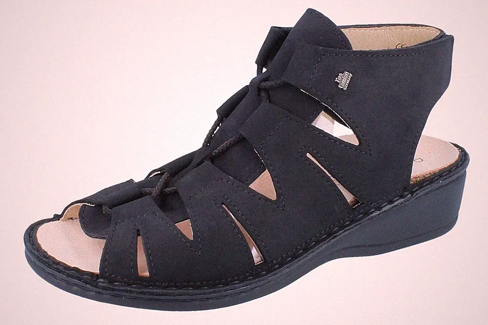 FINN COMFORT Malaga Damen Sandale schwarz Nubukleder