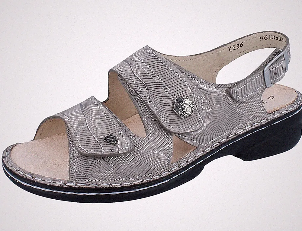 FINN COMFORT Milos Damen Sandale beige Leder