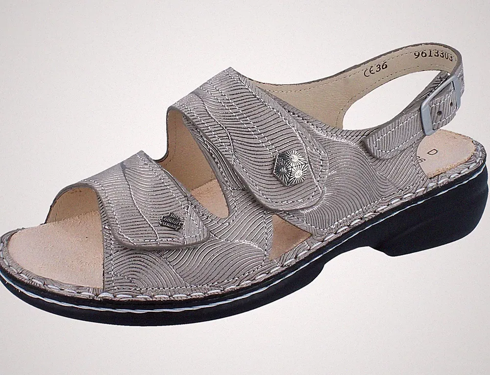 FINN COMFORT Milos Damen Sandale beige Leder