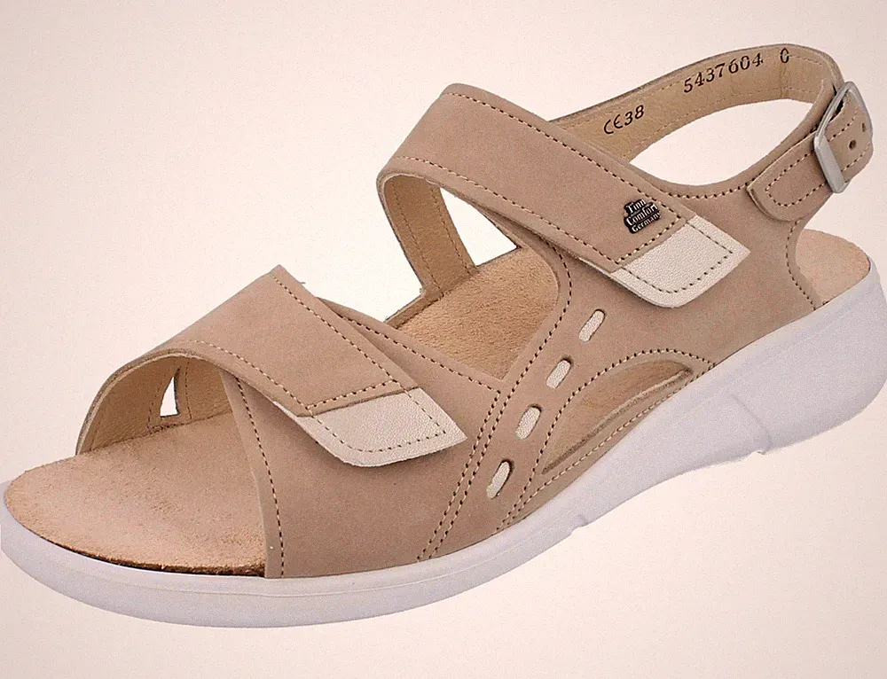 FINN COMFORT Suva Damen Sandale beige Nubukleder