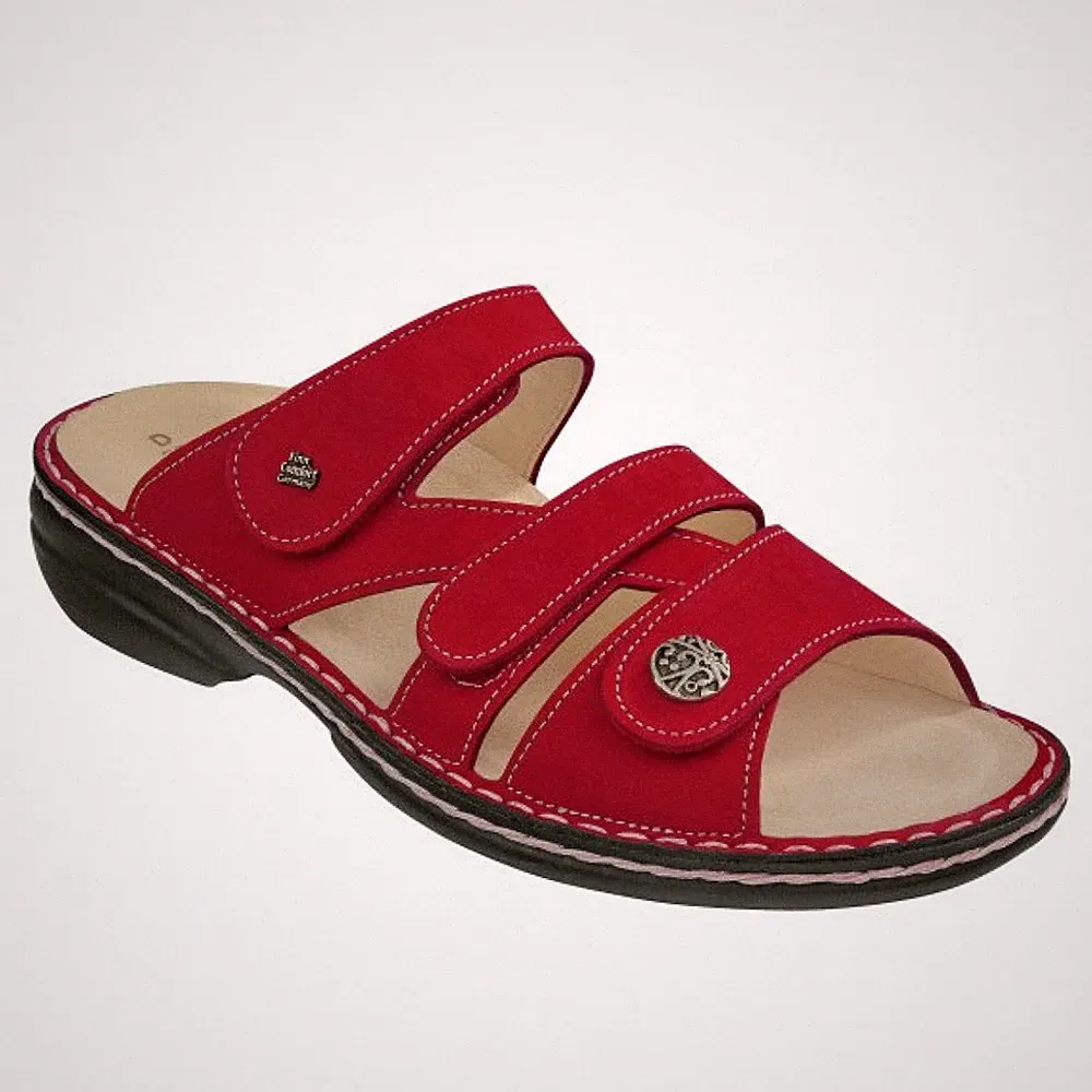 Finn Comfort Ventura-S Nub. red Damen Pantolette in Rot
