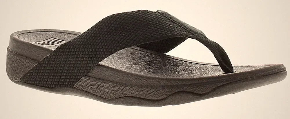 FitFlop Damen-Flip-Flops Surfa Slipper schwarz UK-Größe