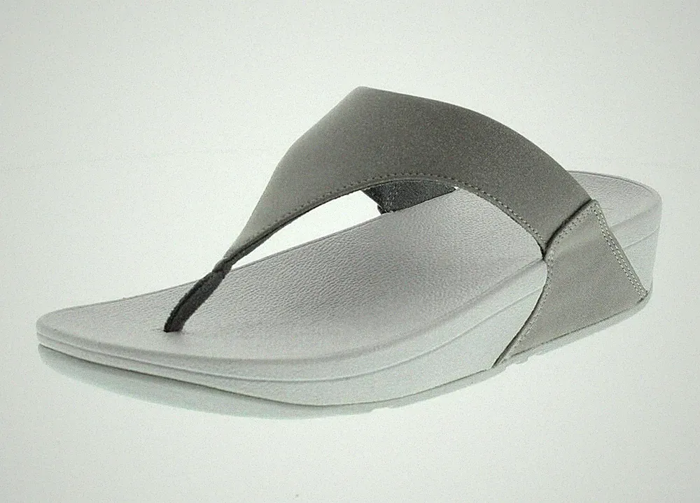 FITFLOP LULU SCHIMMER ZINNGRAU GRÖSSE 3 5 6,5 TON FLIP FLOPS SANDALEN NEU MIT ETIKETT