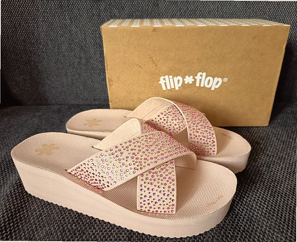 Flip Flop Sandalen Pantoletten Keilsandalen Gr.EU 41 UK 7,5 US 10 NEU