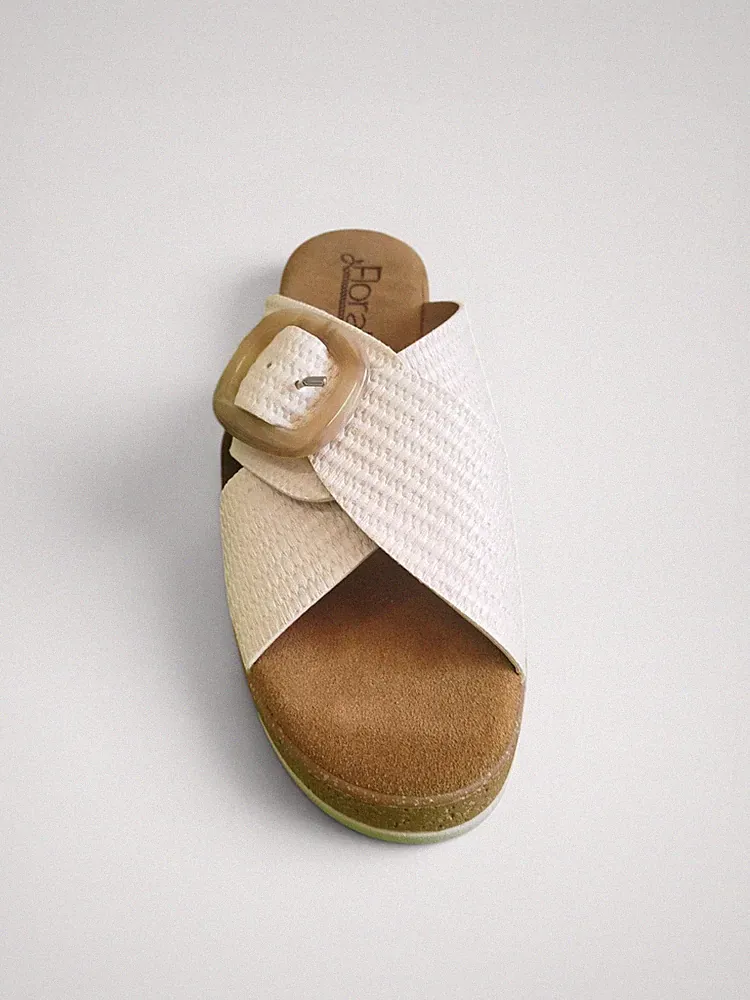 Florali NB75 Damen Hausschuhe Creme Made In Italy Komfort Größe 36-40