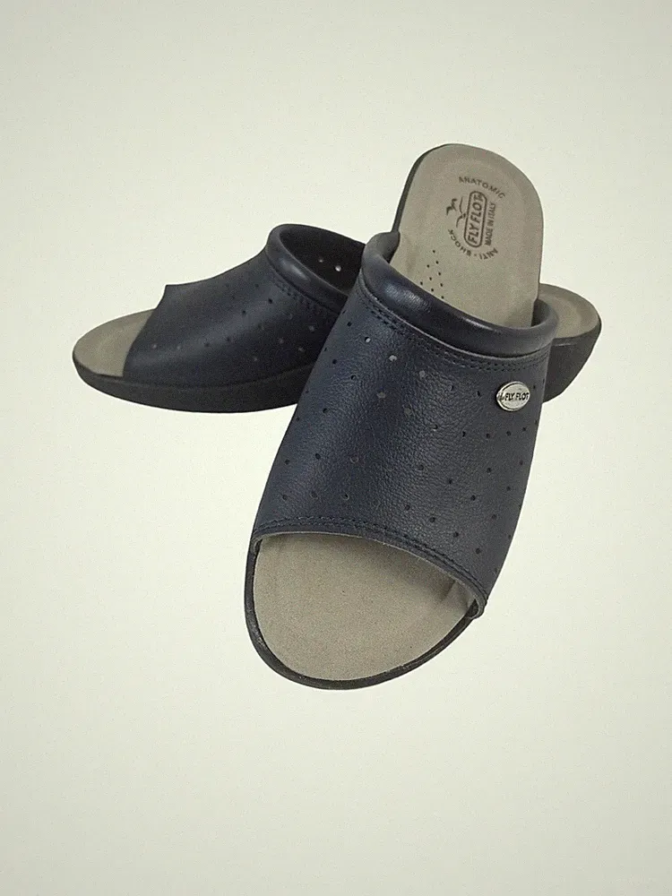 Fly Flot Hausschuhe Damen Blau