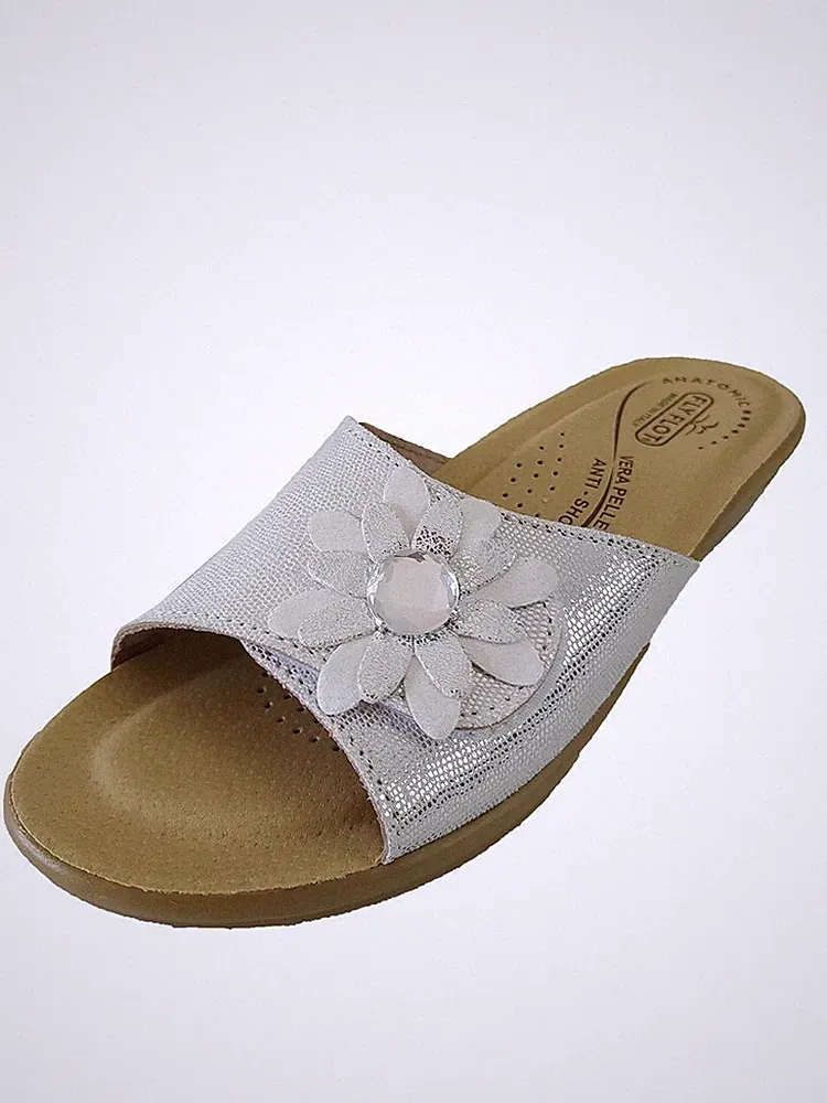 Fly Flot Hausschuhe Damen Silber
