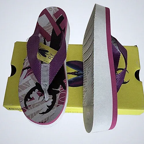 Fly London Sandalen Damen Lila Größe UK 8 EU 41 Keilabsatz Zehensteg Flatform Chunky.