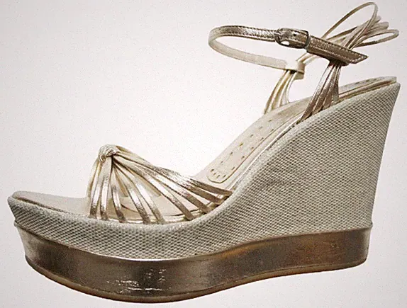 Fornarina Riemchen cut out Wedges Canvas Sandalen Damen 36 sandal Tracht Dirndl