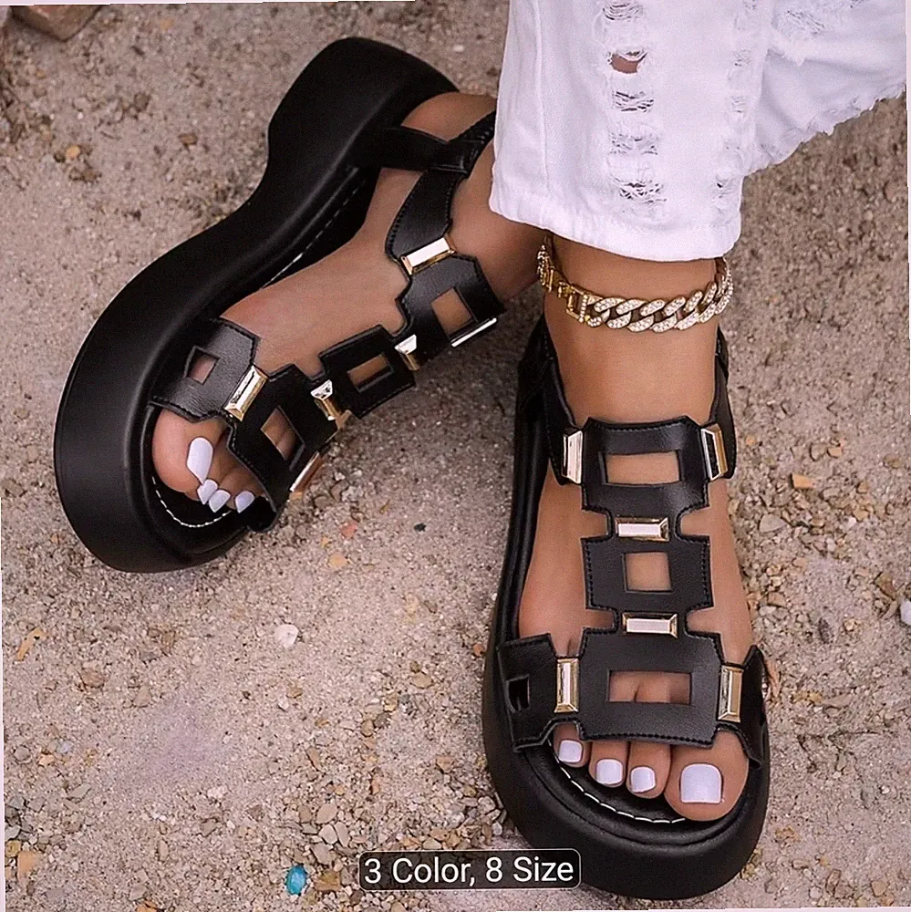 damen sandalen dunkelbraun keilabsatz kunstleder