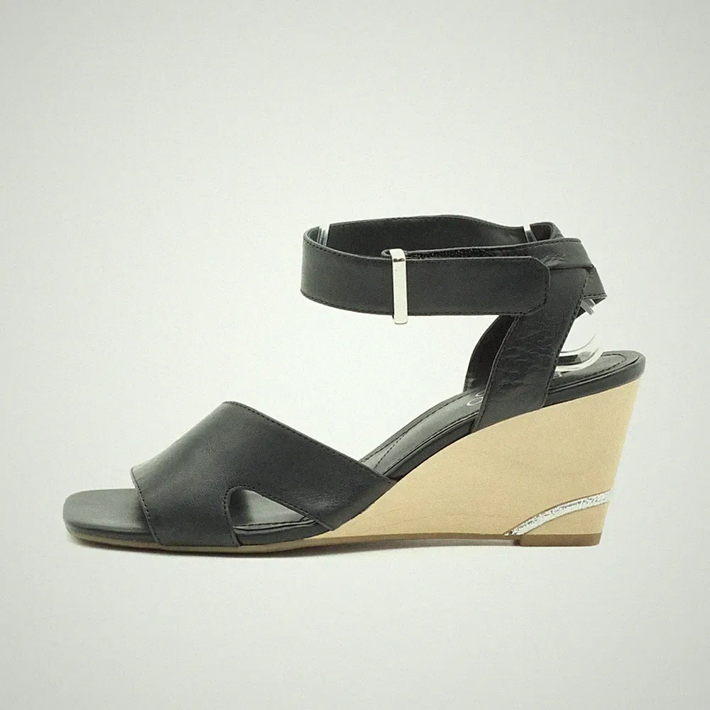 Franco Sarto Damen Sandalen EU 37.5 Samina Schwarz Verstellbarer Knöchelriemen