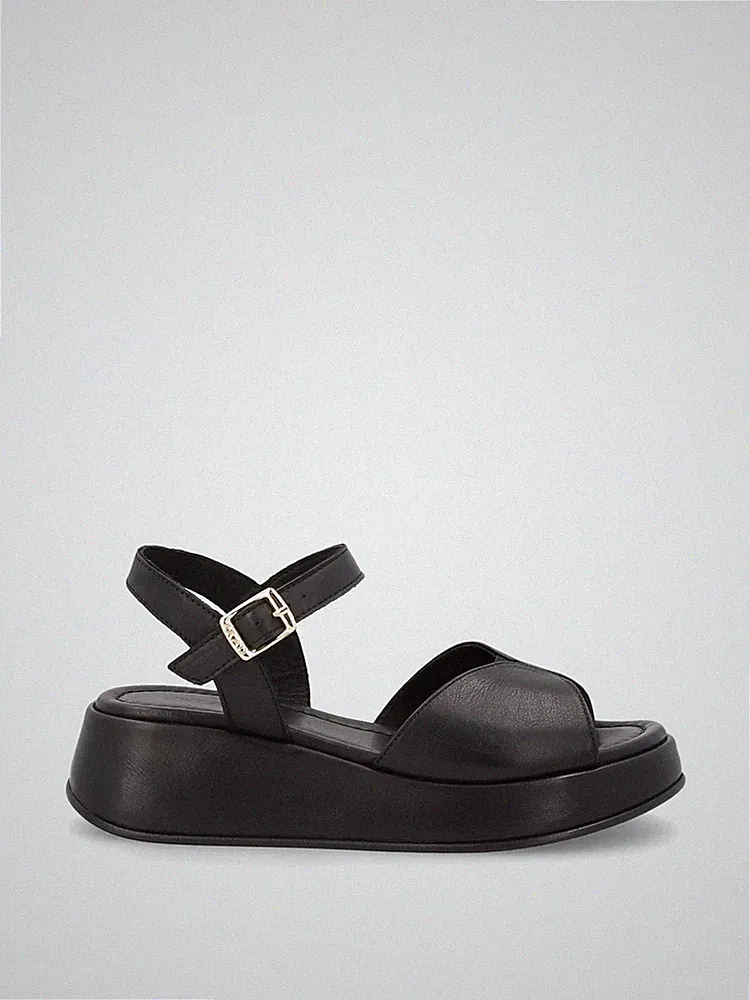 Frau Damen Plateau Sandalen mit Knöchelriemchen