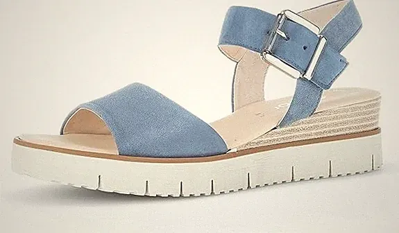 Gabor 84.670.16 Nappaleder Riemchensandalen Schuhe Gr. 41 blau