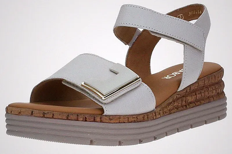 Gabor comfort Damen Sandalen 82.700.52 Creme (Uni Gold) Beige
