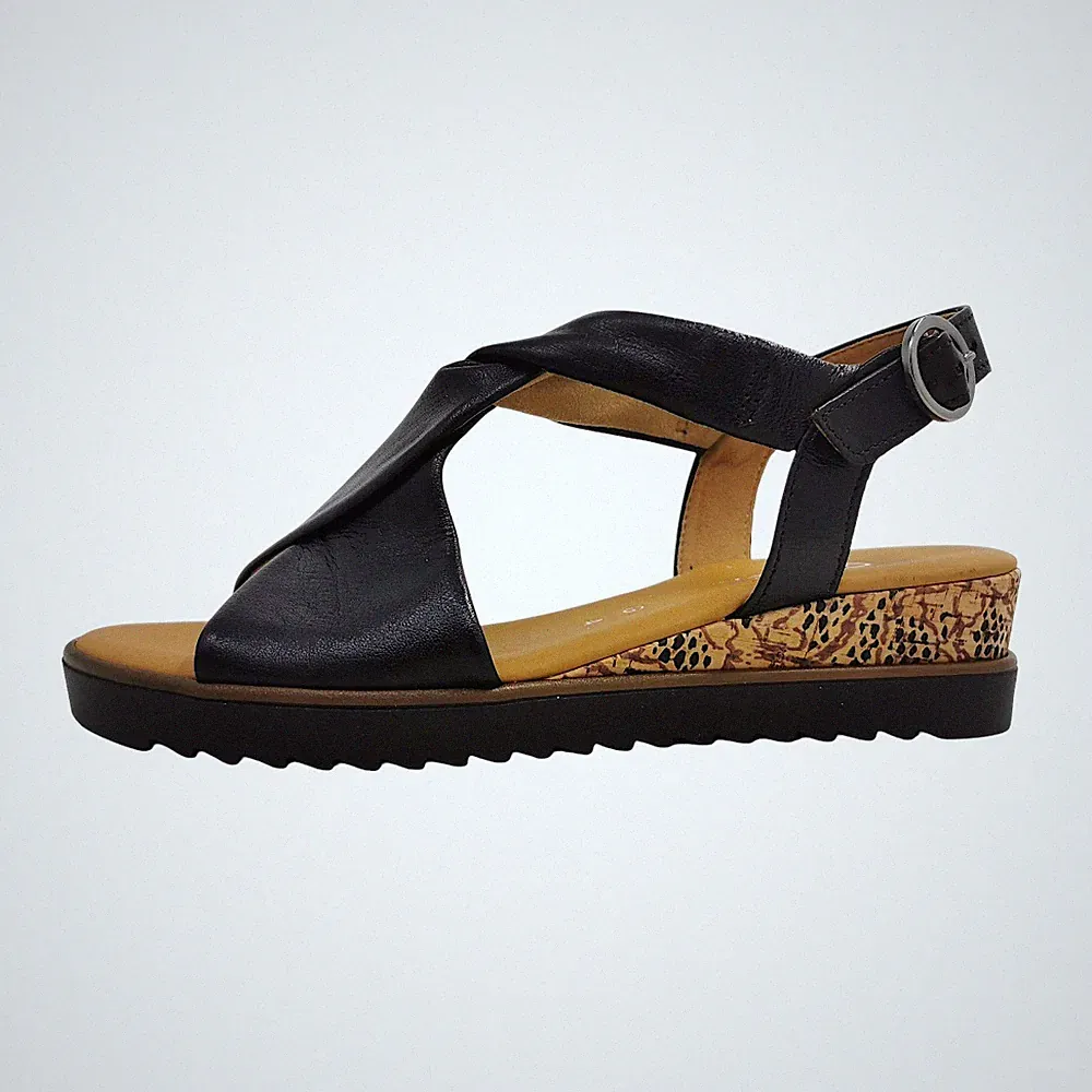 Gabor Comfort Damenschuhe Sandalen Hoch Schwarz Freizeit