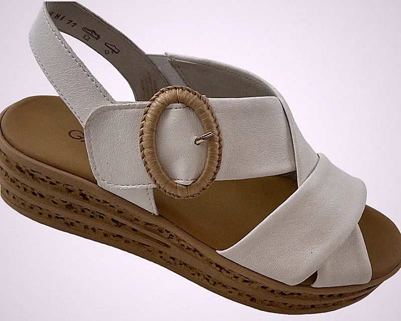 Gabor Damen Plateau Sandale 84.556.20 Creme Nappa