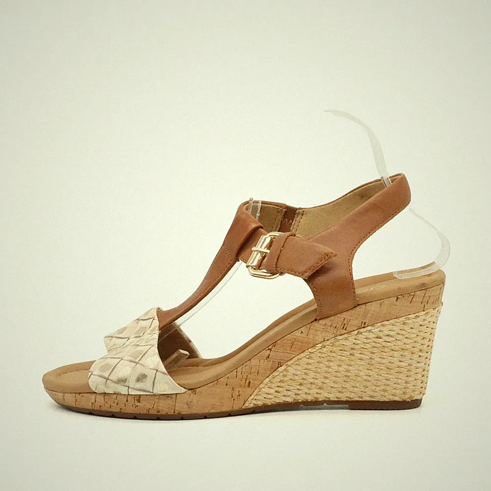Gabor Damen Riemchensandale EU 42 Keilabsatz Sandalette beige braun Fashion