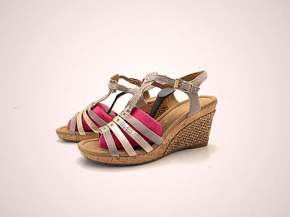 Gabor Damen Sandale Sandalette Pantolette Mehrfarbig Gr. 38,5 (UK 5,5)