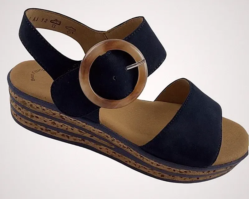 Gabor Damen Sandalen 84.550.16 Soft Nubuk Blau