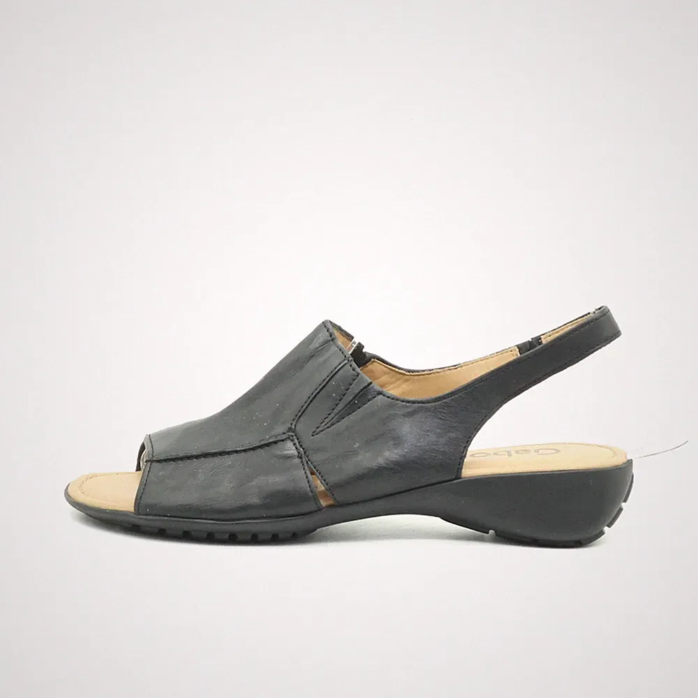 Gabor Damen Sandalette EU 38 Komfort Sandale Schwarz Casual