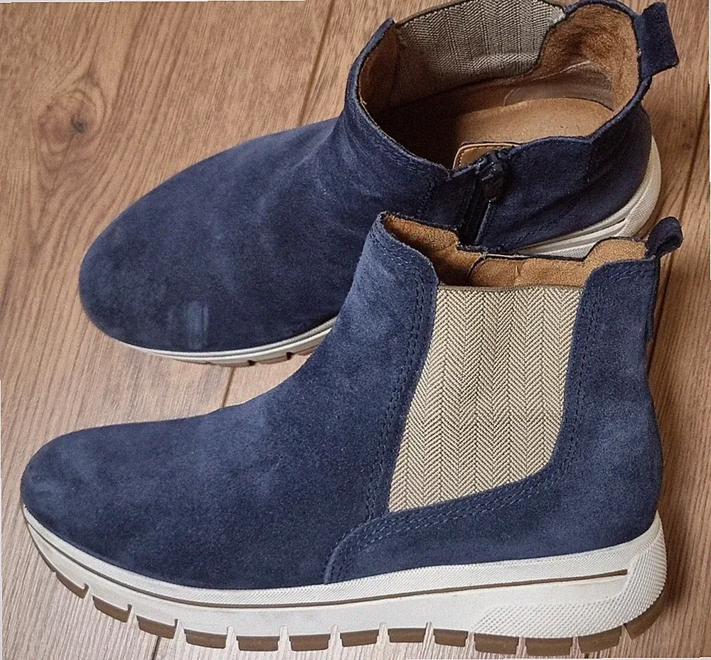 Gabor Damen Schuhe Stiefel Stiefeletten - Gr.38 - Farbe Blau