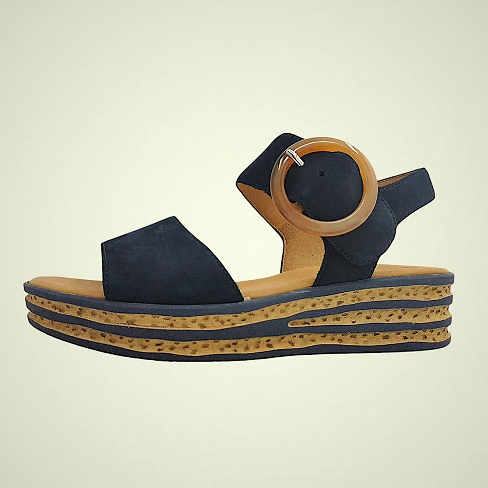 Gabor Damenschuhe Sandalen Hoch Blau Freizeit