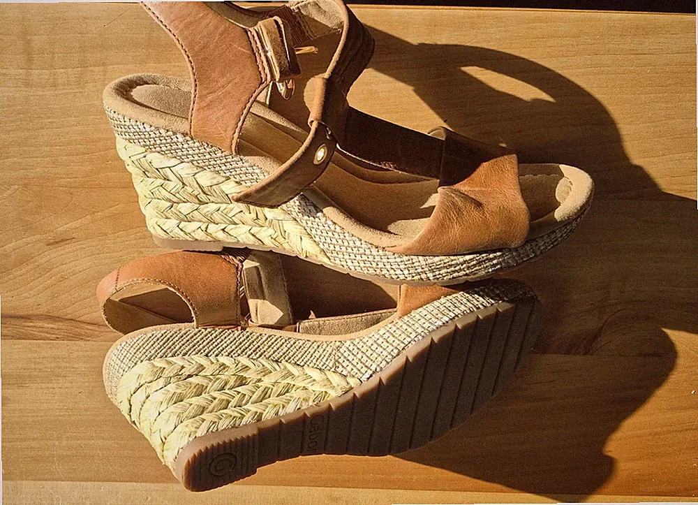 Gabor Keil Sandalen Damen, UK 4 1/2 EU 37.5 Weite G, Echtes Leder, Neu