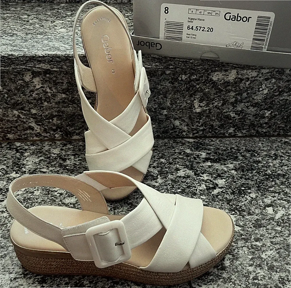 Gabor Keilsandalette Nappa Nava latte NEU & ungetragen:)